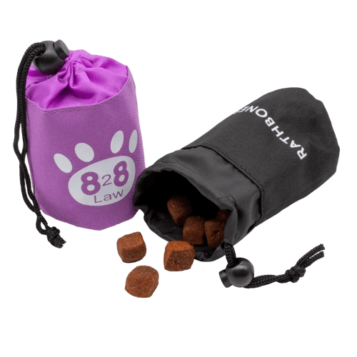Promotional Dog Treat Bags in Purple printed with your company logo from Total Merchandise