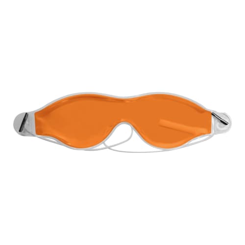 Promotional cold compress eye masks in an orange colour from Total Merchadise