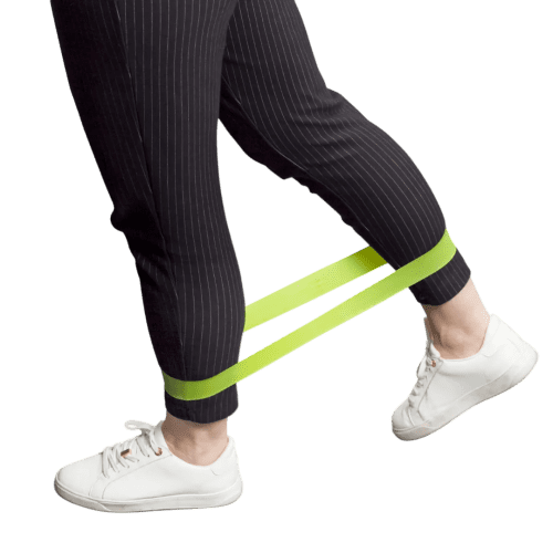 Corporate branded exercise bands used to exercise leg muscles from Total Merchandise