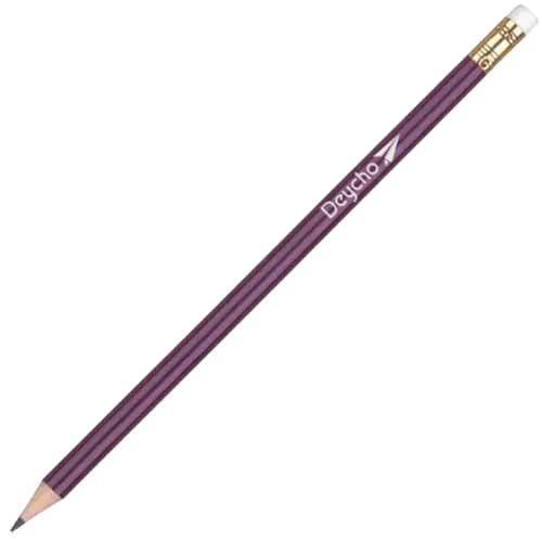 Promotional Oro Range Pencil in Purple Printed with a Logo by Total Merchandise