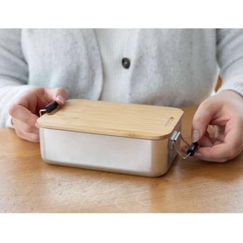 Small Aluminium & Bamboo Lunch Boxes