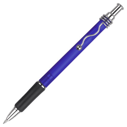 Promotional Viper Frost Ballpen in Blue with Curl Clip from Total Merchandise