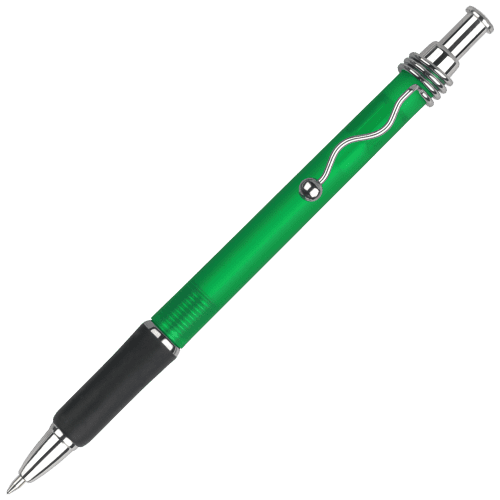 Promotional Viper Frost Ballpen in Green with Curl Clip from Total Merchandise