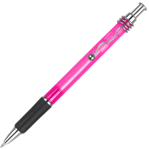 UK Printed Viper Frost Ballpen in Magenta with Curl Clip from Total Merchandise
