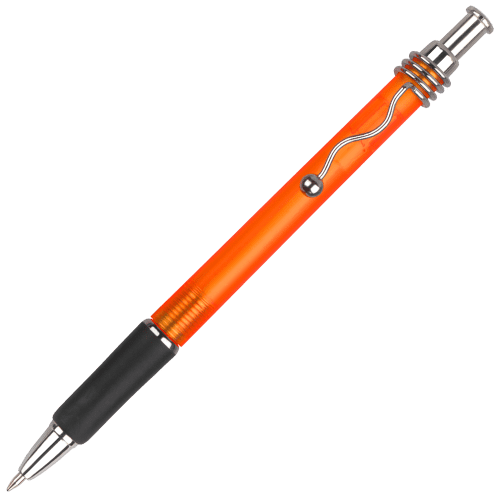 Promotional Viper Frost Ballpen in Orange with Curl Clip from Total Merchandise
