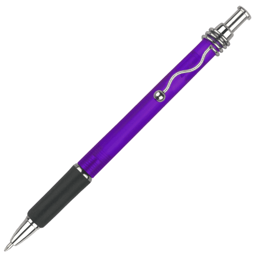 Promotional Viper Frost Ballpen in Purple with Curl Clip from Total Merchandise