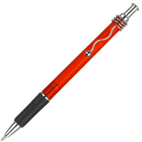 UK Branded Viper Frost Ballpen in Red with Curl Clip from Total Merchandise