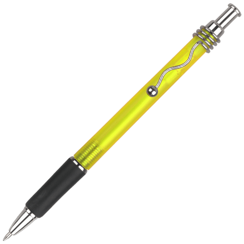 Promotional Viper Frost Ballpen in Yellow with Curl Clip from Total Merchandise