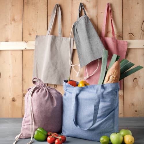 Lifestyle image of the Pheebs Recycled Gusset Totebags by Total Merchandise