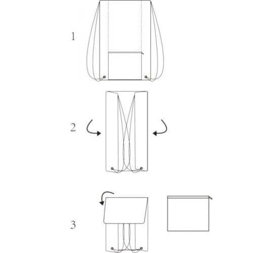 Folding instructions for Hoss Foldable Drawstring Backpack by Total Merchandise