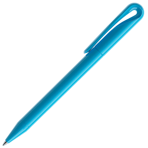 Custom Branded Prodir DS1 Ballpen in Polished Cyan Printed with a Logo by Total Merchandise