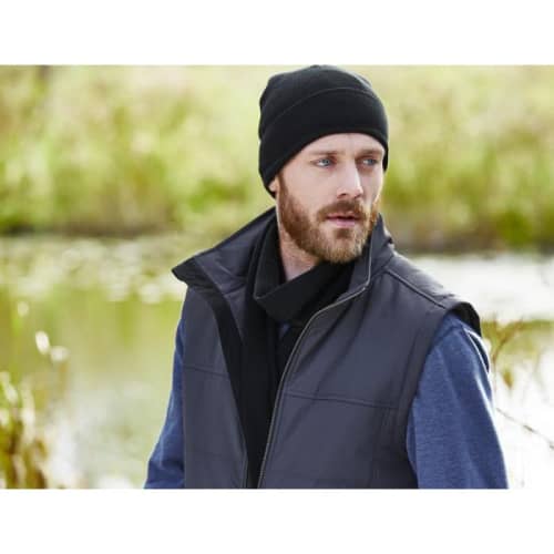 Logo Branded Irwin Essential Roll-Up Beanies With An Embroidered Design From Total Merchandise