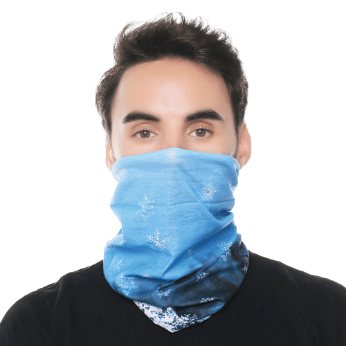 Printed 12 in 1 Snood Face Masks in White with full colour design all over by Total Merchandise