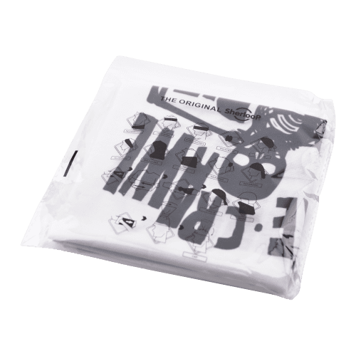 Standard packaging for custom printed 12 in 1 Snood Face Masks by Total Merchandise