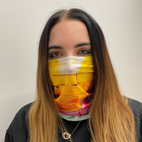 Promotional Express Snood Face Masks in White with full colour printed design by Total Merchandise