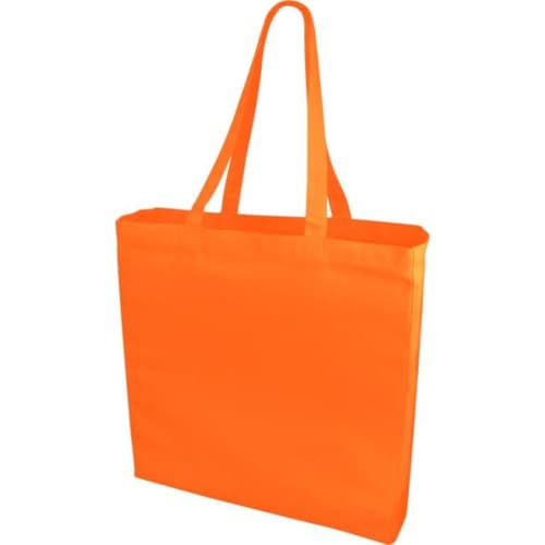 Custom branded Odessa Coloured Cotton Tote Bags with a design from Total Merchandise - Orange