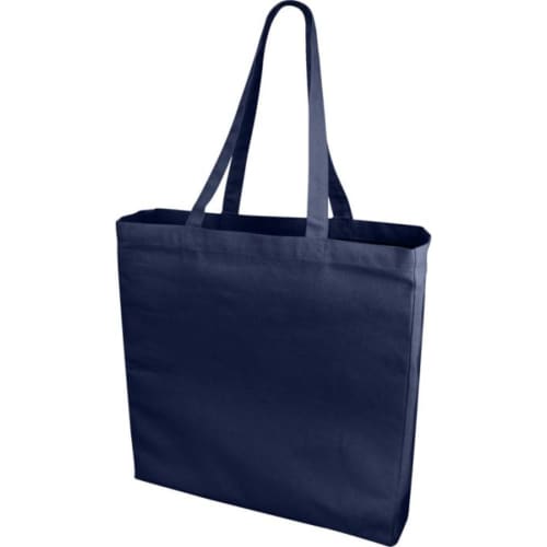 Custom branded Odessa Coloured Cotton Tote Bags with a design from Total Merchandise - Navy