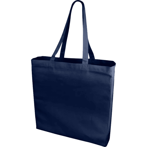 Custom branded Odessa Coloured Cotton Tote Bags with a design from Total Merchandise - Navy