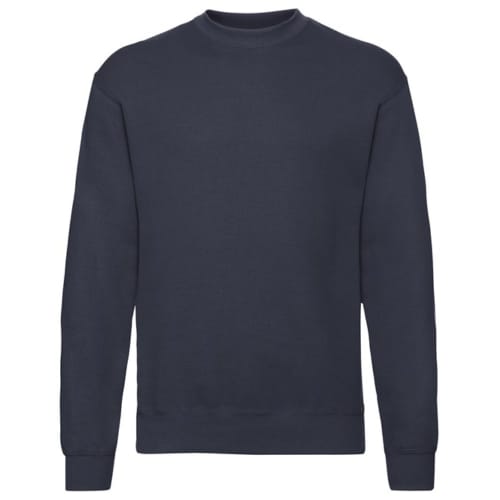 Logo printed Fruit of the Loom Set-In Sweatshirt in Deep Navy from Total Merchandise