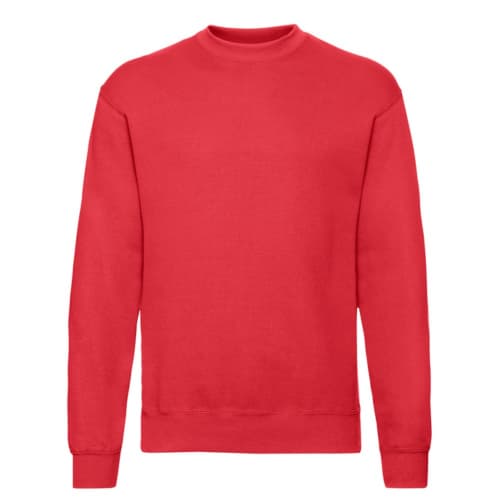 Custom printed Fruit of the Loom Set-In Sweatshirt in Red from Total Merchandise