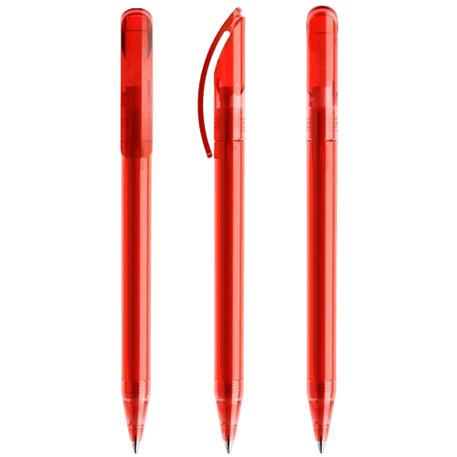 Prodir DS3 Ballpen in Transparent Red
