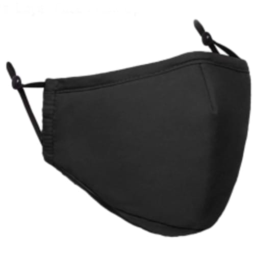 Adjustable 3 Layer Reusable Face Masks in Black