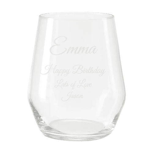 Logo Branded Infinity Whisky Tumbler with an engraved design from Total Merchandise