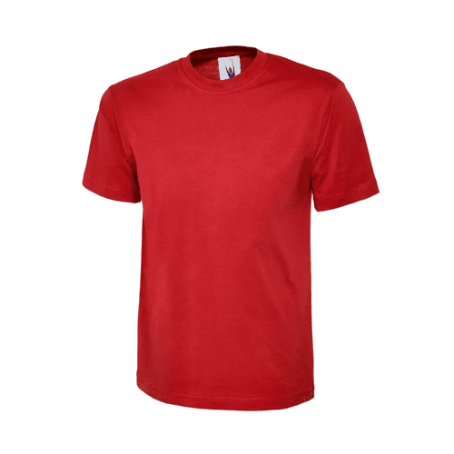 Custom Branded Coloured Unisex Uneek Heavyweight Premium T-Shirt in Red from Total Merchandise