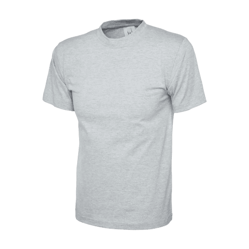 Customised Coloured Unisex Uneek Heavyweight Premium T-Shirt in Heather Grey from Total Merchandise