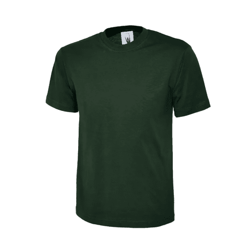 Promotional Coloured Unisex Uneek Heavyweight Premium T-Shirt in Bottle Green from Total Merchandise