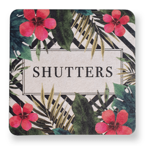 UK Printed Beer Mat Coasters in Natural Board with a Full Colour Design from Total Merchandise