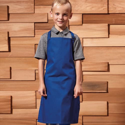 Promotional Kids Bib Apron in Royal Blue from Total Merchandise