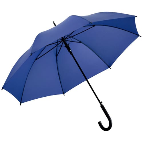 Promotional Fare Automatic Regular Crook Handle Umbrellas in Euro Blue from Total Merchandise