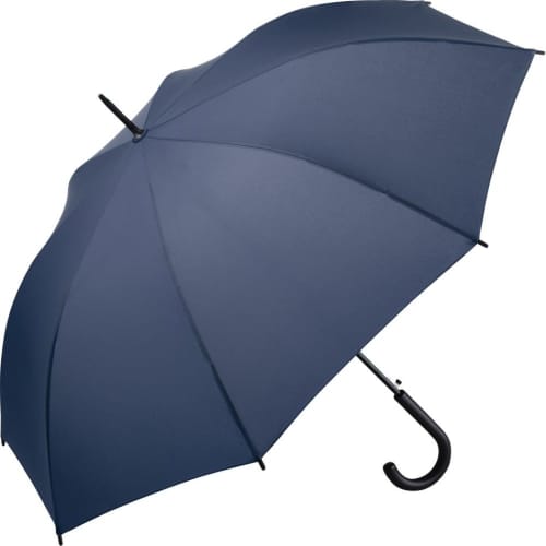 Personalisable Fare Automatic Regular Crook Handle Umbrellas in Navy from Total Merchandise