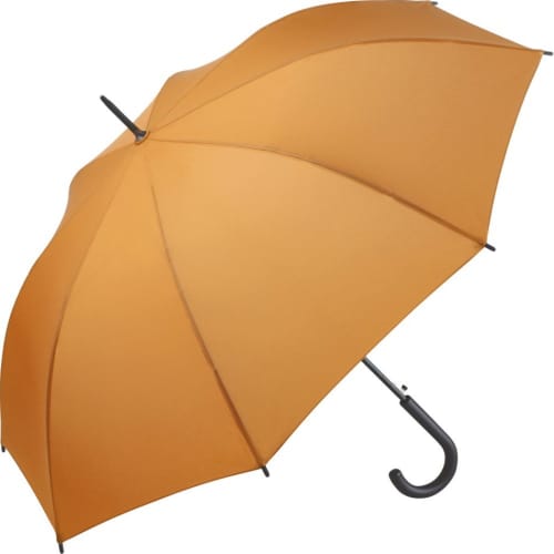 Customisable Fare Automatic Regular Crook Handle Umbrellas in Orange from Total Merchandise