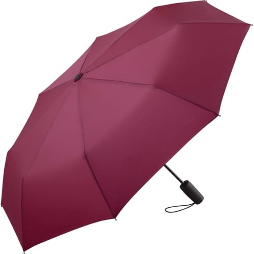 Custom printed Fare AOC Mini Automatic Umbrellas in Bordeaux from Total Merchandise