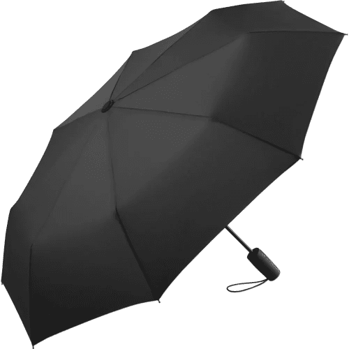 Customisable Fare AOC Mini Automatic Umbrellas in Black from Total Merchandise