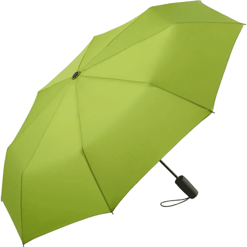 Personalisable Fare AOC Mini Automatic Umbrellas in Lime from Total Merchandise