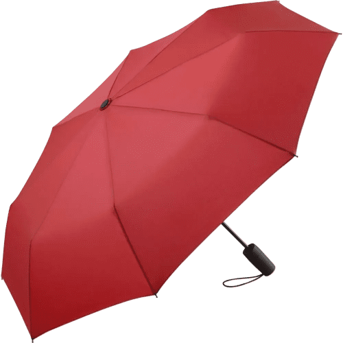 Custom printed Fare AOC Mini Automatic Umbrellas in Red from Total Merchandise