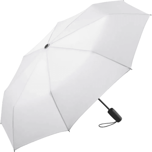 Custom branded Fare AOC Mini Automatic Umbrellas in White from Total Merchandise