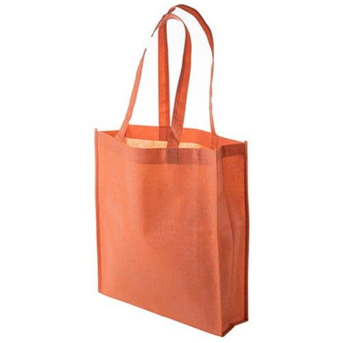 Branded Kansas Non Woven Tote Bags in Orange with Printed Logo on Front by Total Merchandise