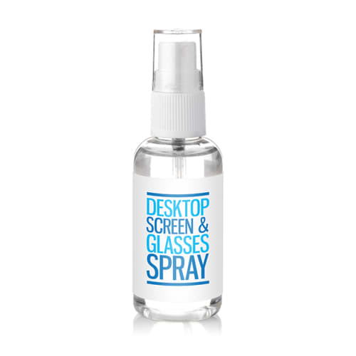 50ml Glass & Computer Screen Cleaner Spray in Clear with Full Colour Print by Total Merchandise