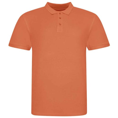 Custom Printed AWDis The 100 Polo Shirt in Mango Tango from Total Merchandise