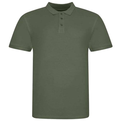 UK Branded AWDis Cotton Polo Shirt in Earthy Green from Total Merchandise