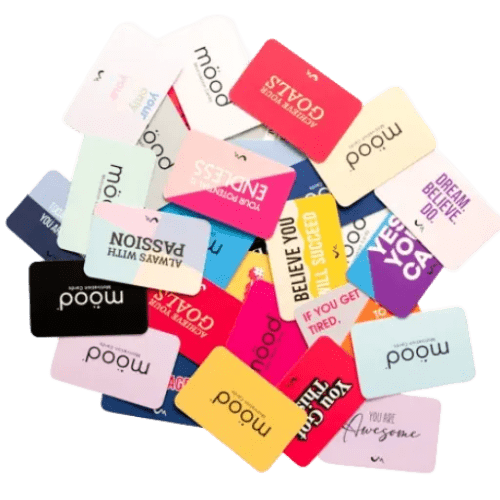 Full colour printed promotional 10pc Mood Motivation Cards with custom logo by Total Merchandise