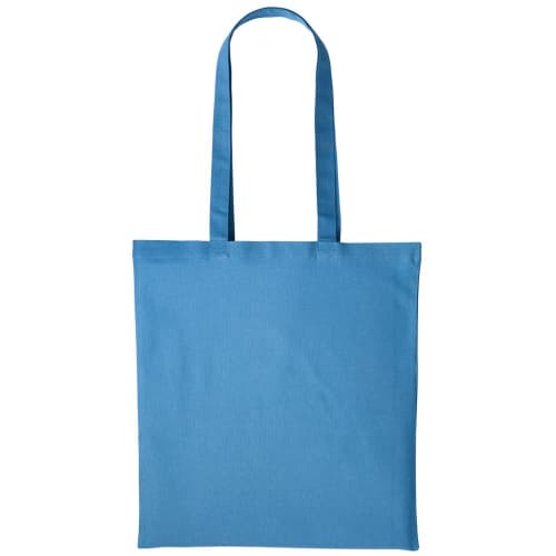 Promotional Nutshell Cotton Shopper Bags in Airforce Blue from Total Merchandise