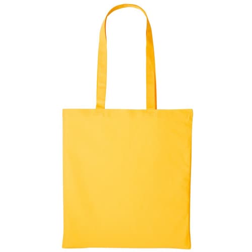 UK Printed Nutshell Cotton Tote Bags in Gold from Total Merchandise