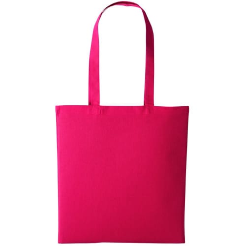 UK Printed Nutshell Cotton Tote Bags in Hot Pink from Total Merchandise