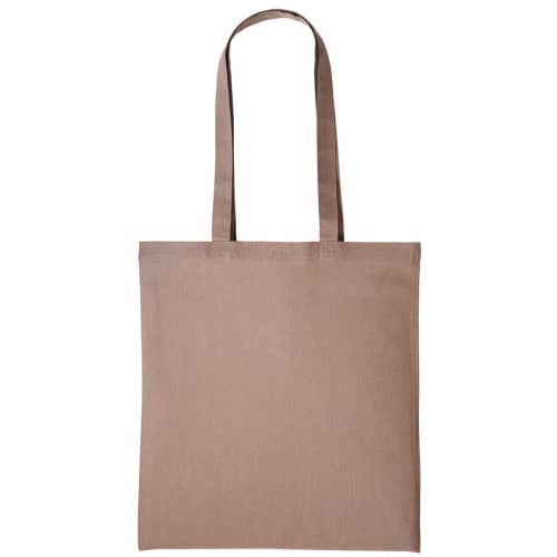 UK Printed Nutshell Cotton Tote Bags in Light Brown from Total Merchandise