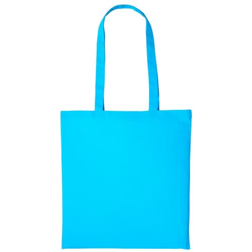 UK Printed Nutshell Cotton Tote Bags in Hawaiian Blue from Total Merchandise